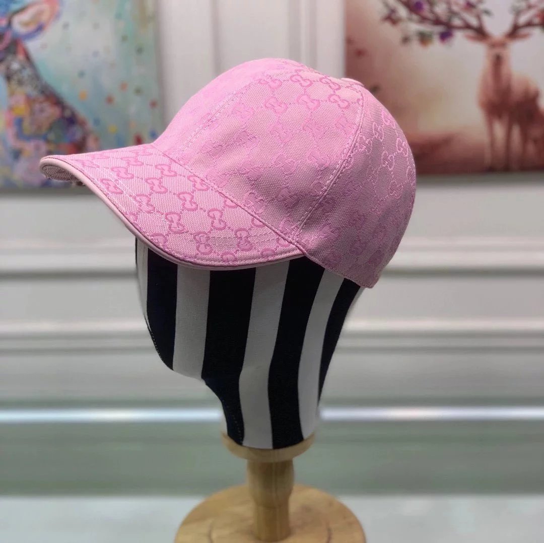 Gucci Pink Monogram Baseball Cap