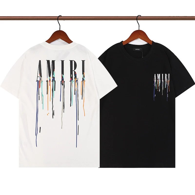 Amiri White and Black Short Sleeve T-Shirt