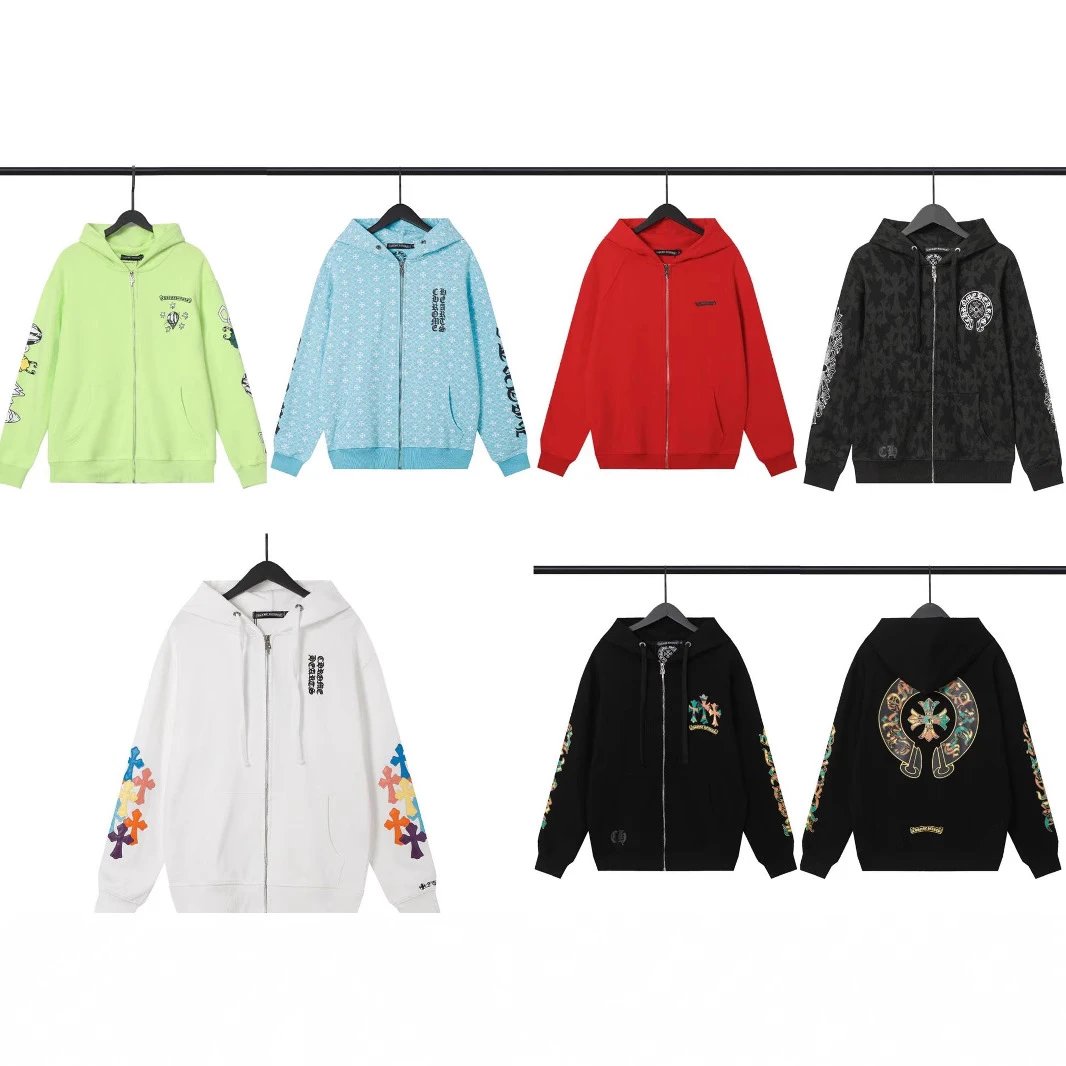 Chrome Hearts Zip-Up Hoodie in Various Colors