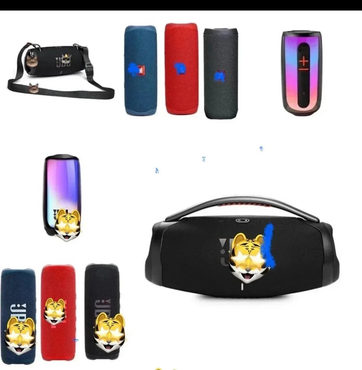 JBL Portable Bluetooth Speakers in Various Colors and Styles