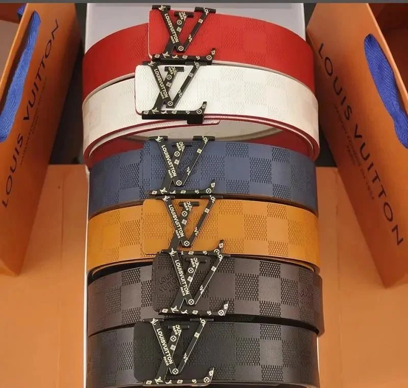 Louis Vuitton Checkerboard Leather Belts Set