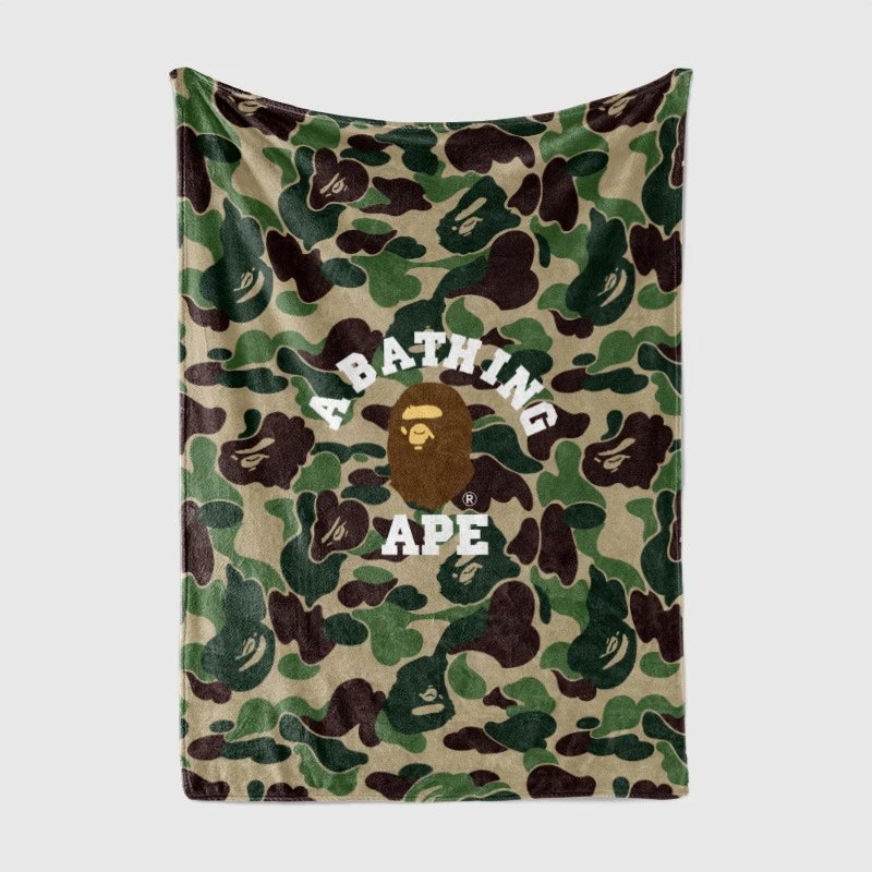 A Bathing Ape Camo Fleece Blanket