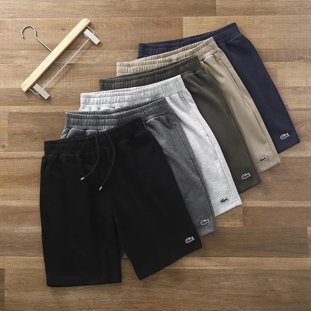 Lacoste Black Cotton Shorts