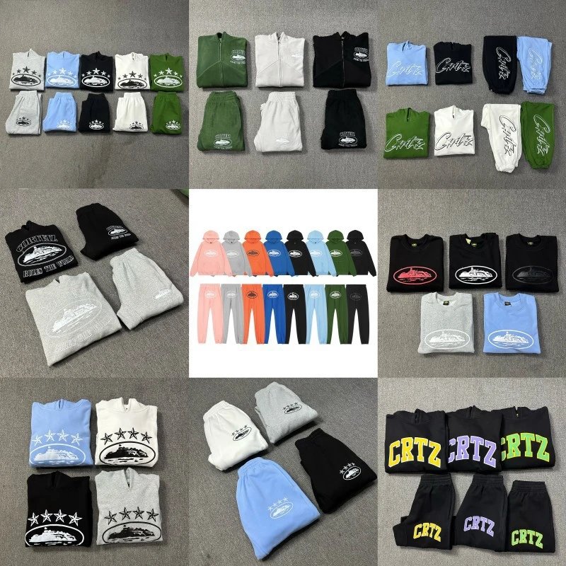 CRTZ Black Hoodie and Sweatpants Set