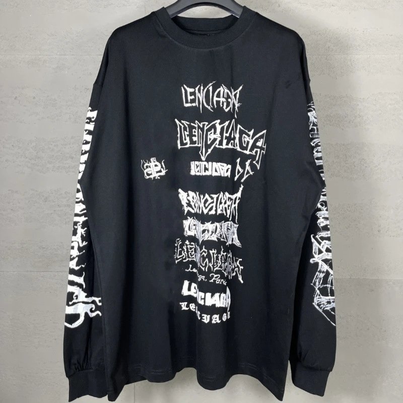 Balenciaga Black Long Sleeve T-Shirt