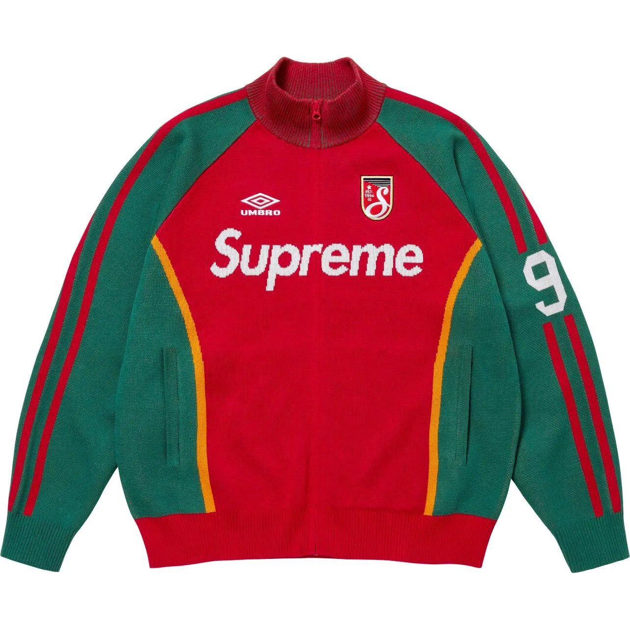 Supreme Umbro Red Green Track Jacket