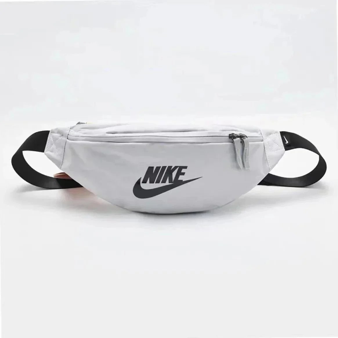 Nike White Waist Bag with Black Strap