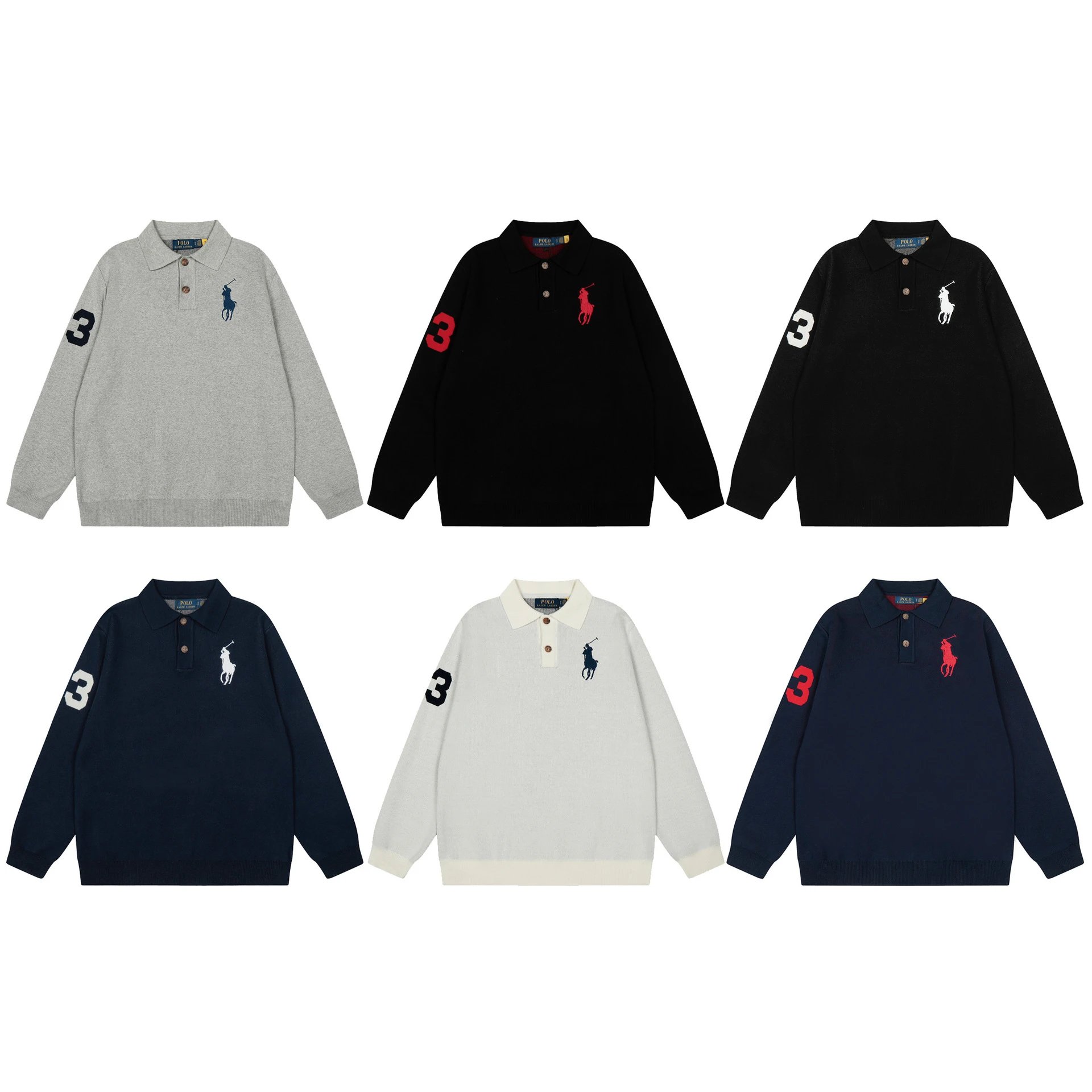 Ralph Lauren Black Long Sleeve Polo