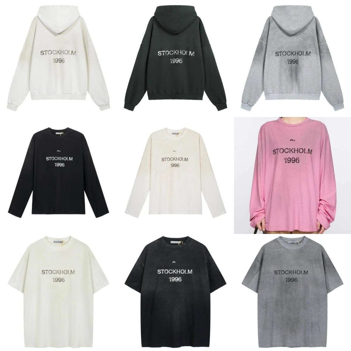 Acne Studios Stockholm 1996 Graphic Sweatshirt and T-Shirt Set