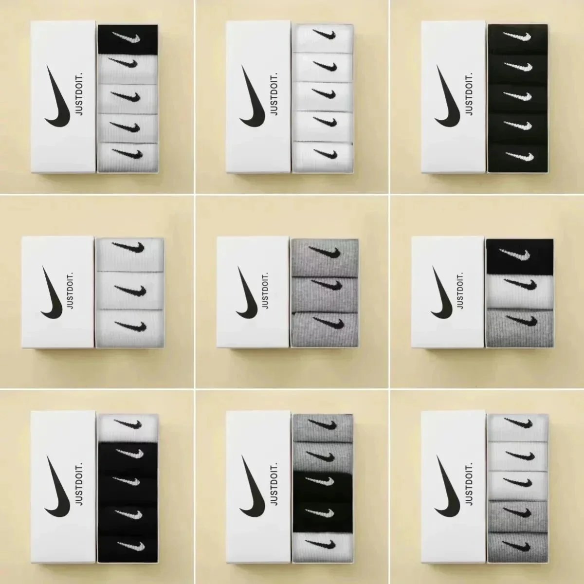 Nike Black and White Socks Pack