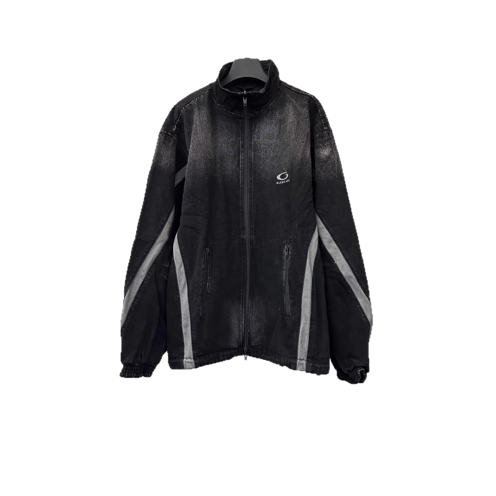 Gelato Pique Black Denim Track Jacket