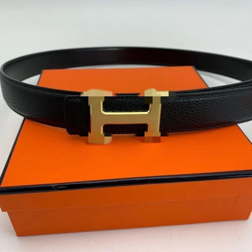 HM Pebbled Texture 3.5 cm Men's Leather Belt