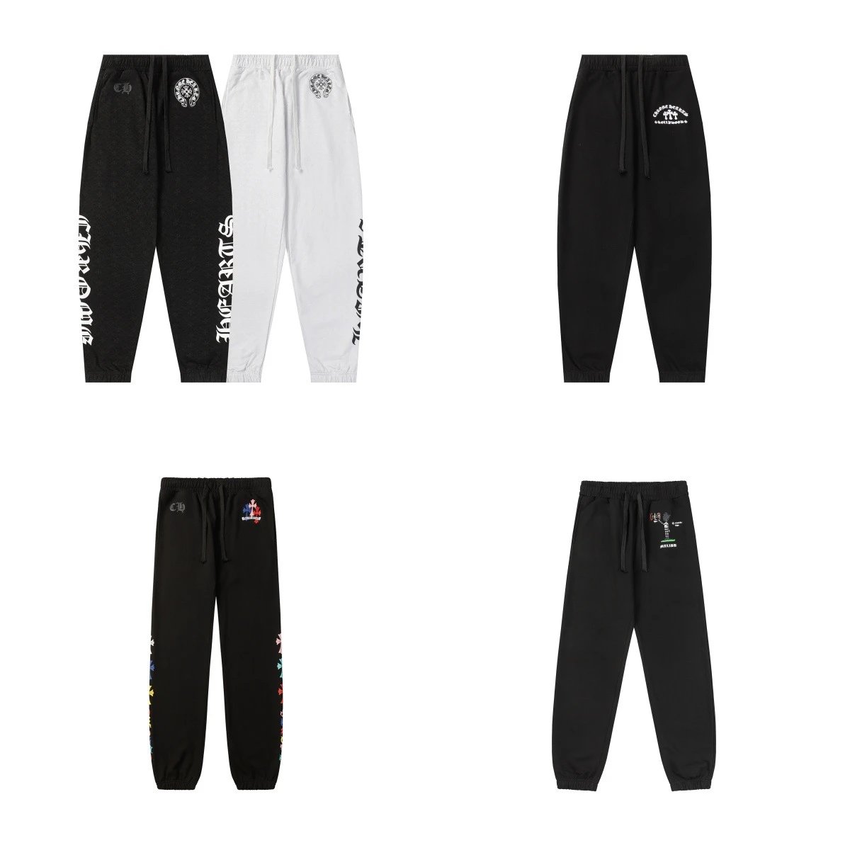 Chrome Hearts Black White Jogger Pants
