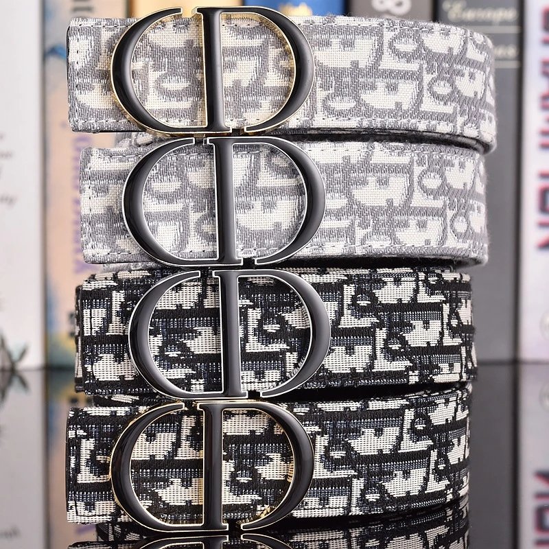 Dior Grey Patterned Belt