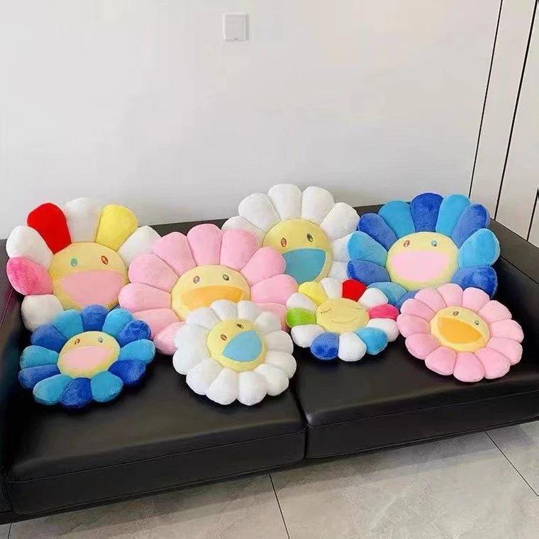 Takashi Murakami Flower Shape Plush Cushions