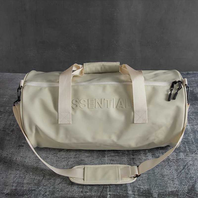 Essential Beige Travel Duffle Bag