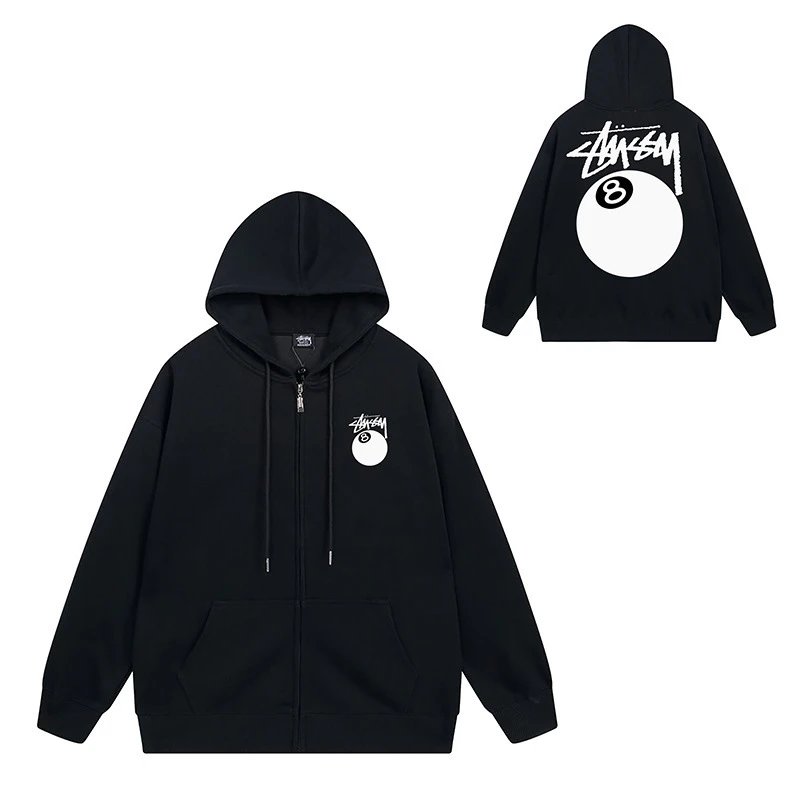 Stussy Black Zip-Up 