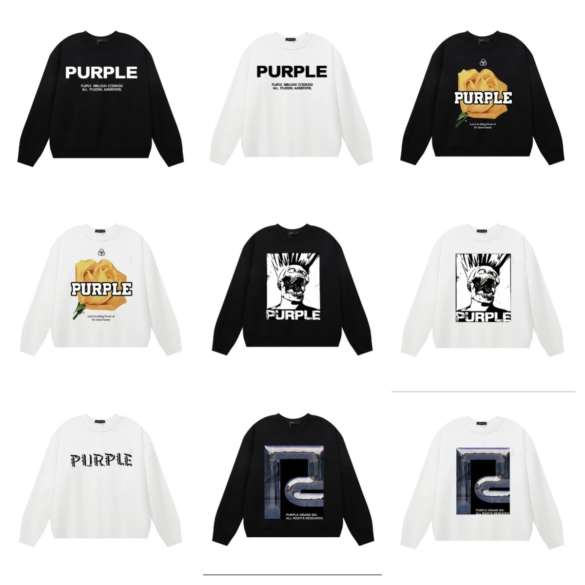 Purple Black and Whi