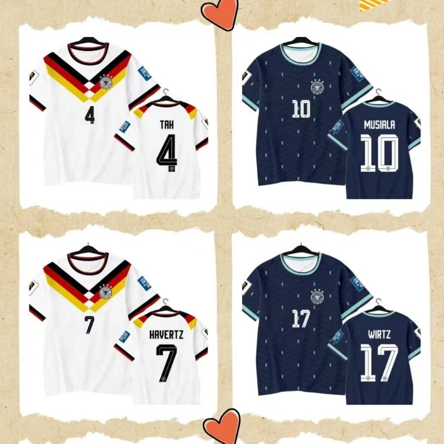 Germany White and Navy Football Jerseys with Player Names and Numbers