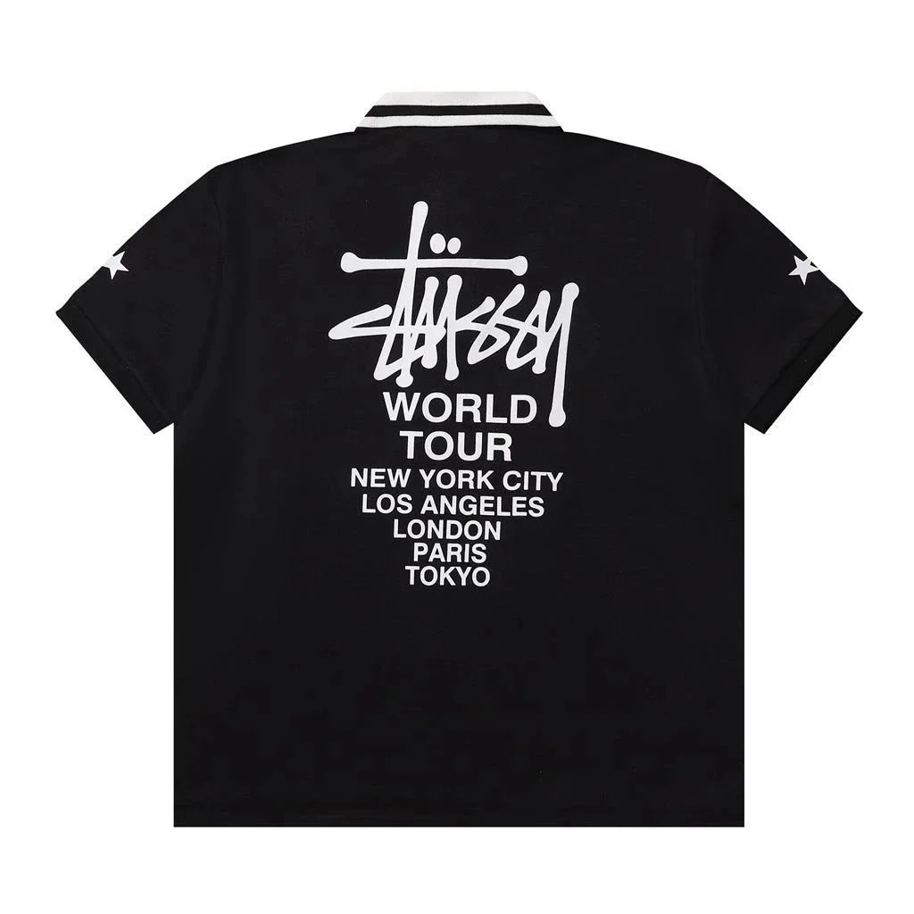 Stussy Black Polo Sh