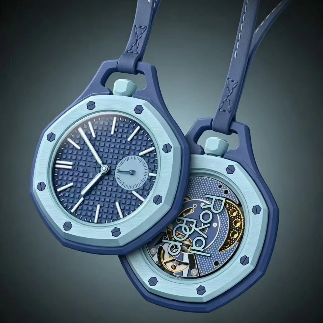 Audemars Piguet Blue Octagonal Watch