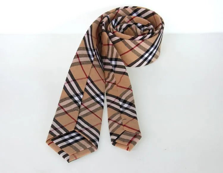 Burberry Beige Plaid Necktie