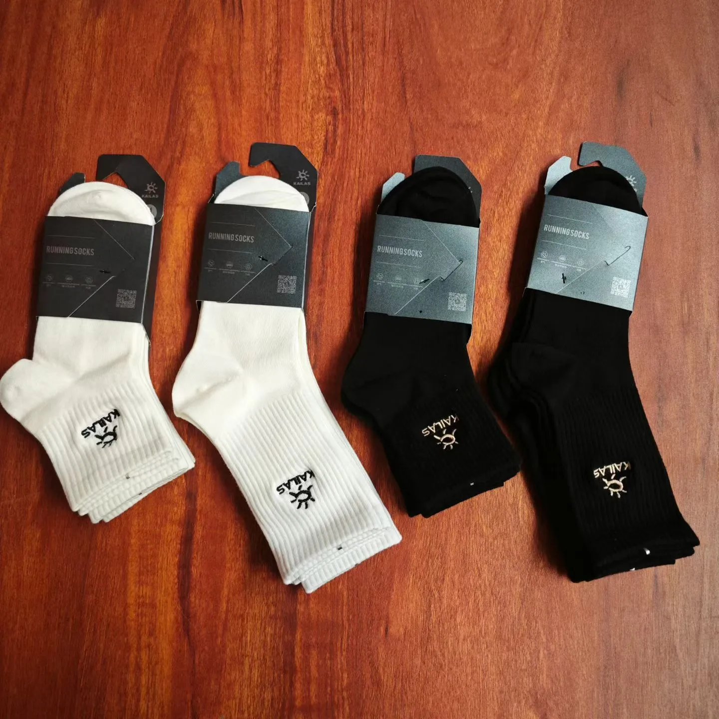 Kallas Running Socks White and Black