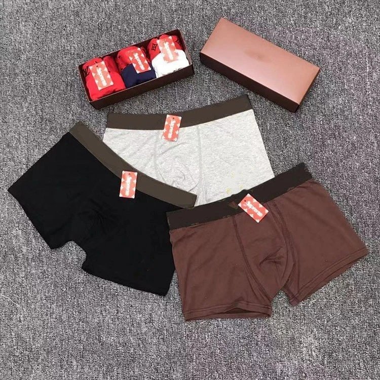 Men's Boxer Briefs in Black, Grey, and Brown