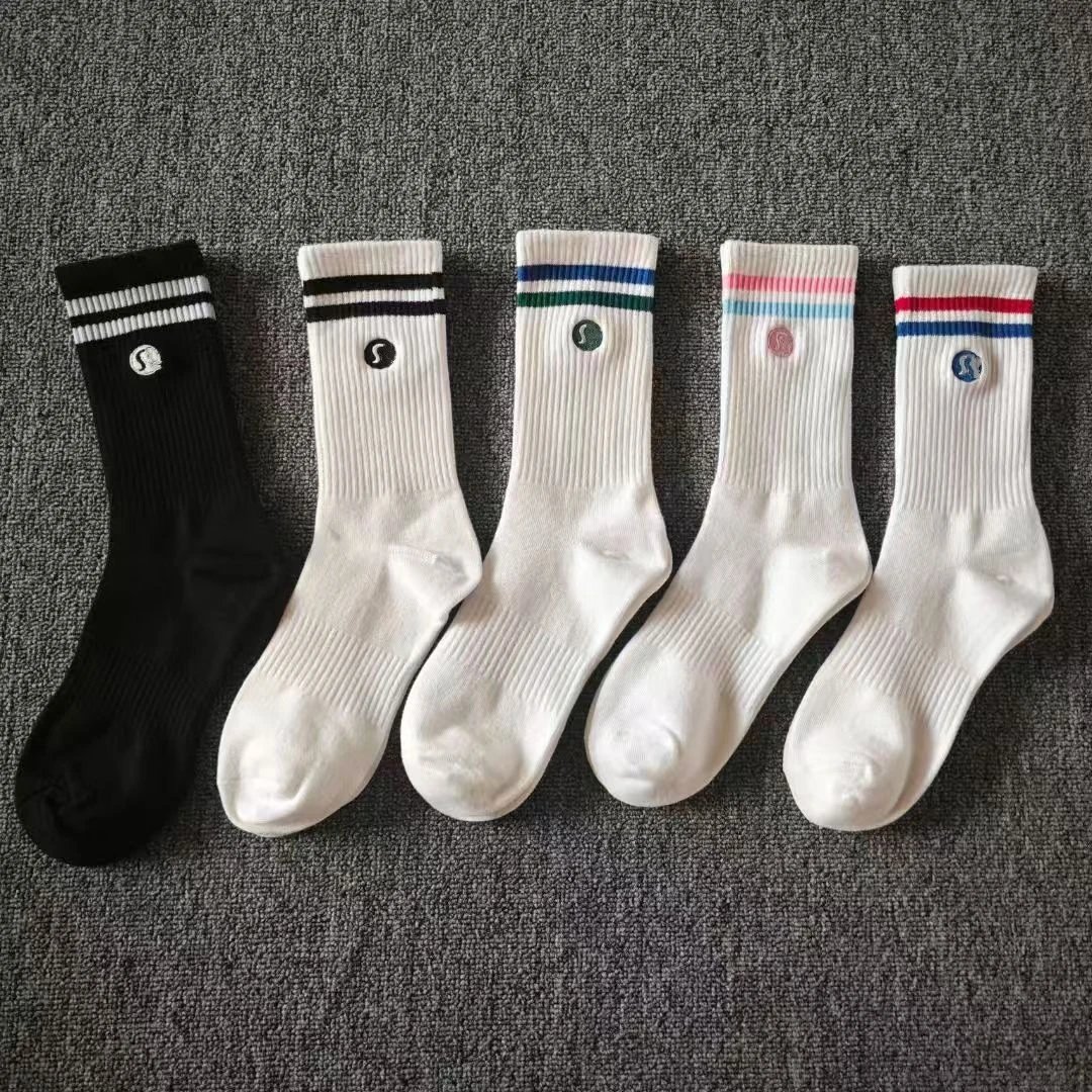 Lululemon Black and White Striped Socks