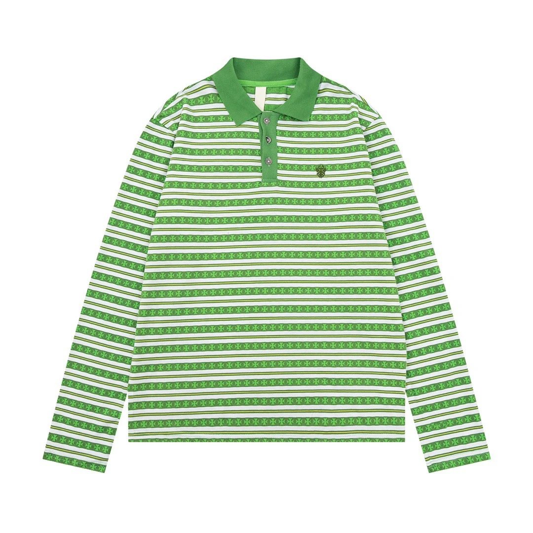 Green and White Stri