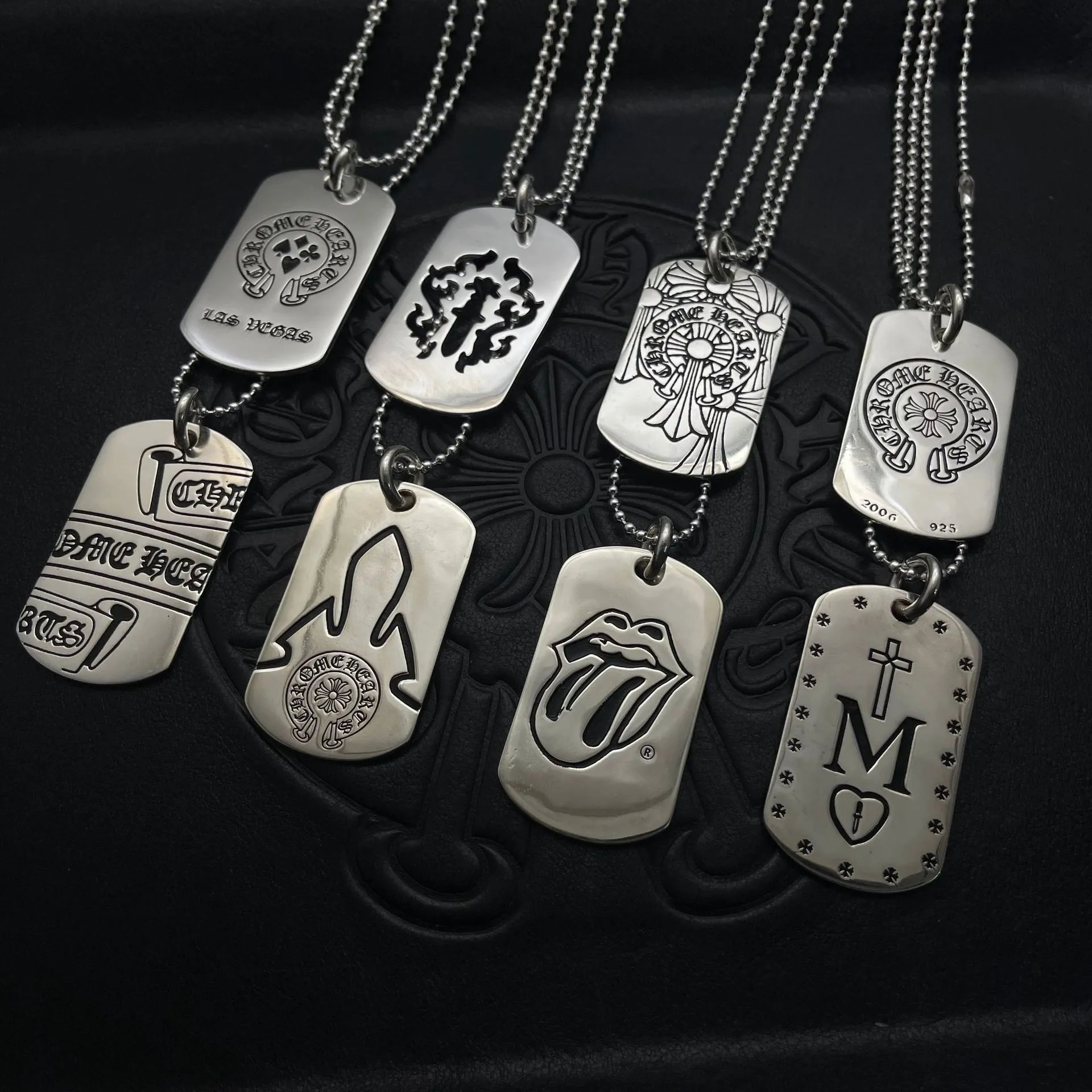 Chrome Hearts Silver Dog Tag Necklaces