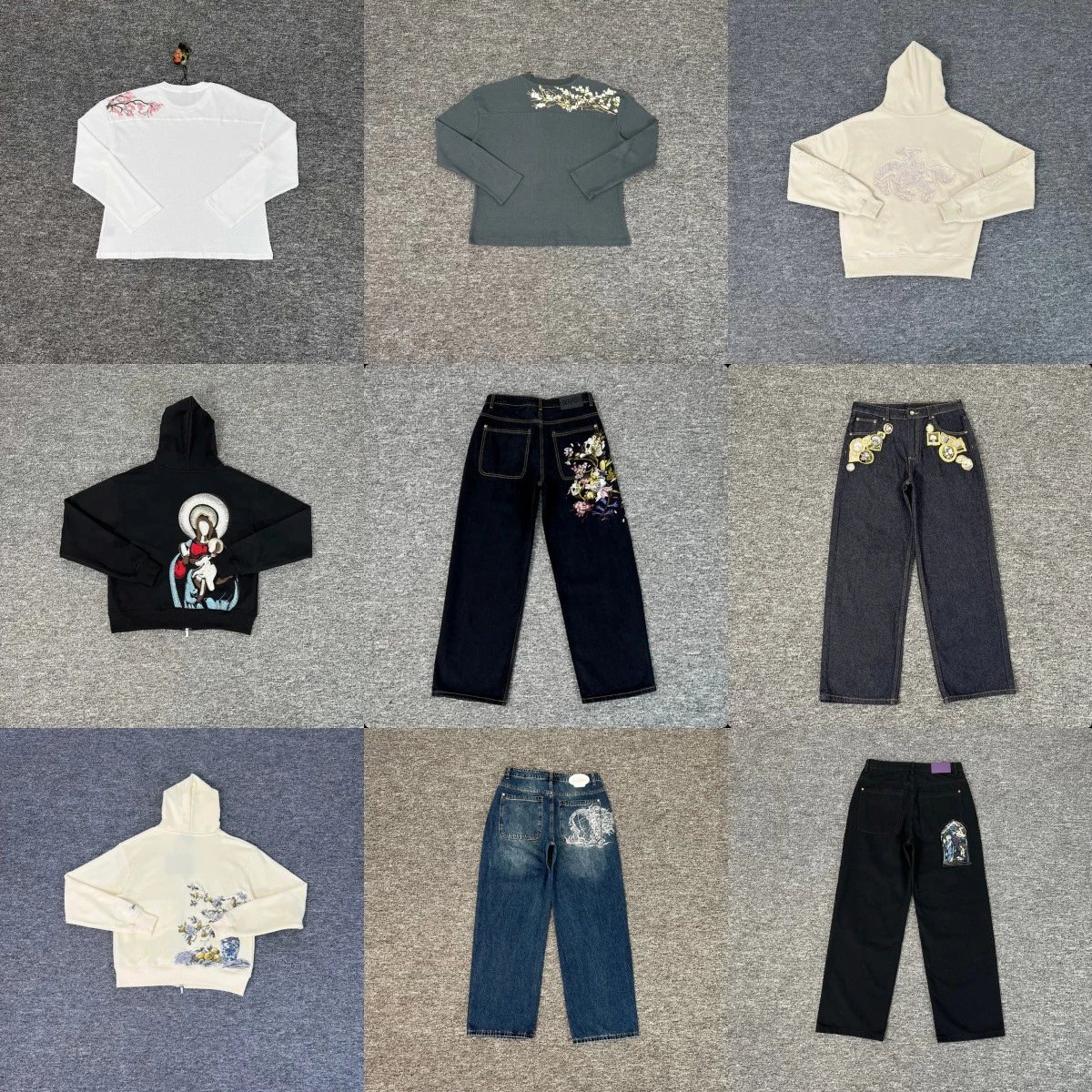 Versace Black Hoodie and Jeans Set