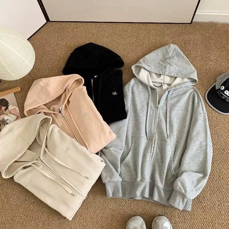 Ali Grey Zip-Up Hood