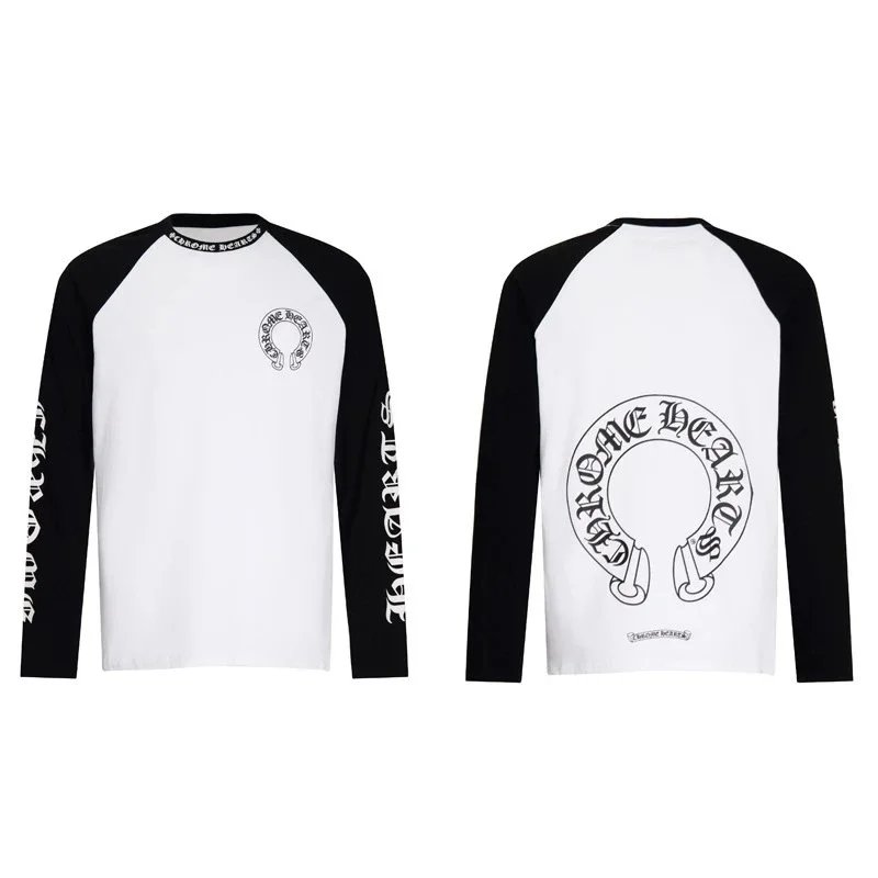 Kid Chrome Hearts White and Black Long Sleeve T-Shirt