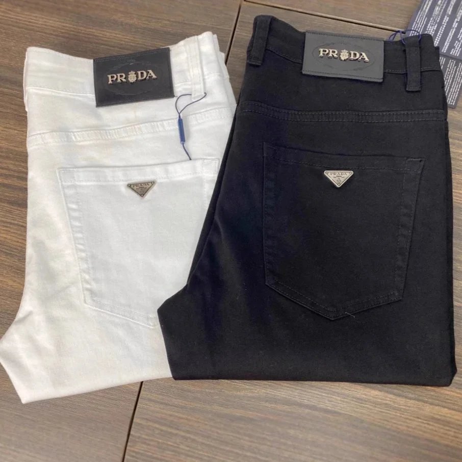 Prada Black and White Jeans