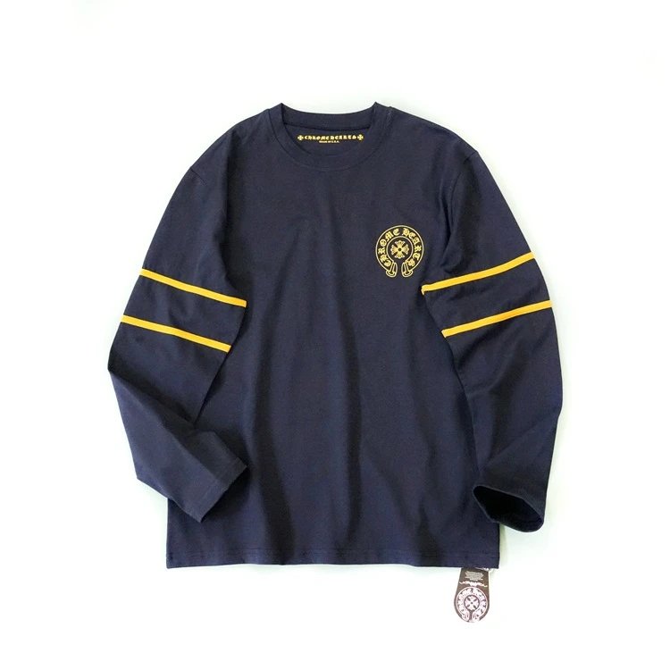Chrome Hearts Navy Long Sleeve T-Shirt