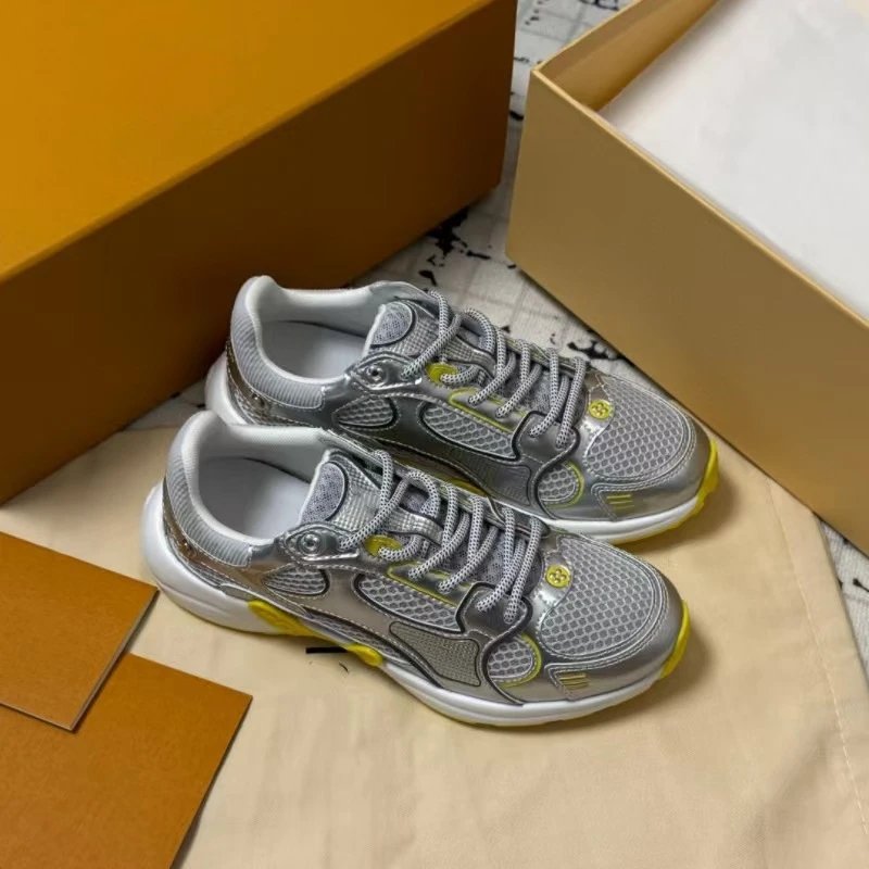 Silver Mesh Sneakers