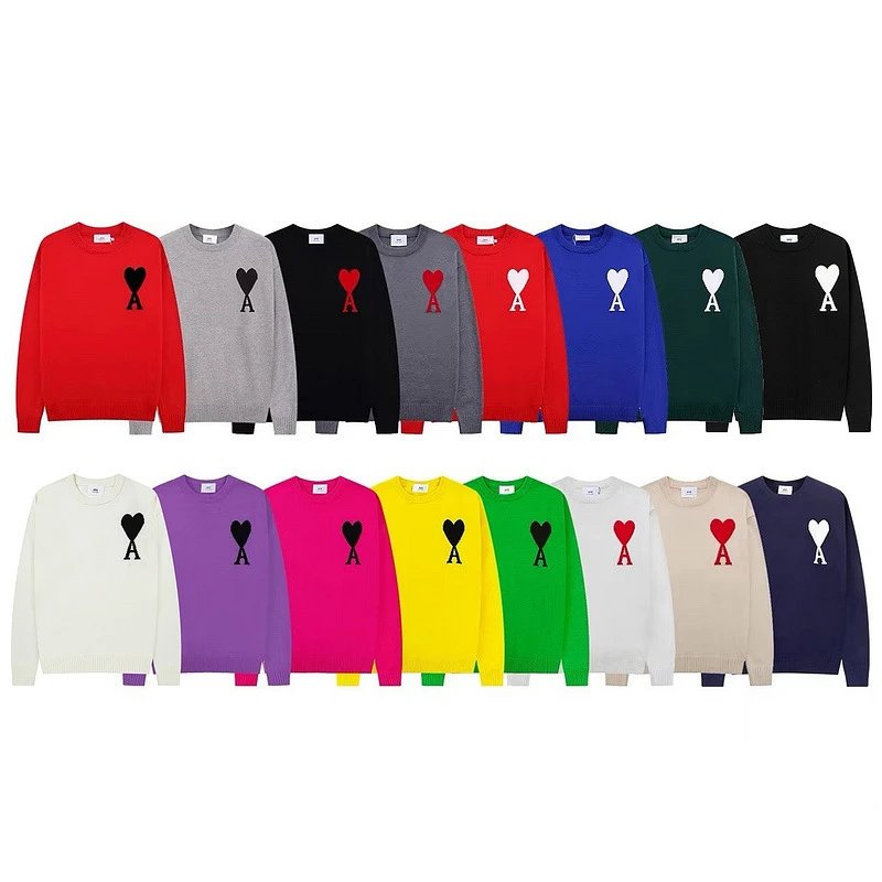 Ami Paris Colorblock Crewneck Sweater