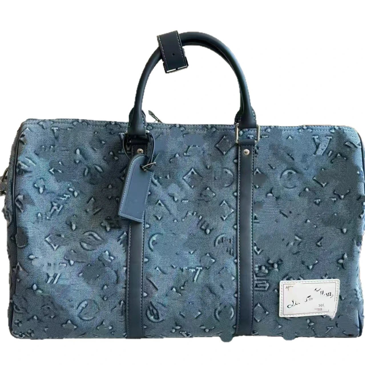 Louis Vuitton Blue Monogram Travel Duffle Bag