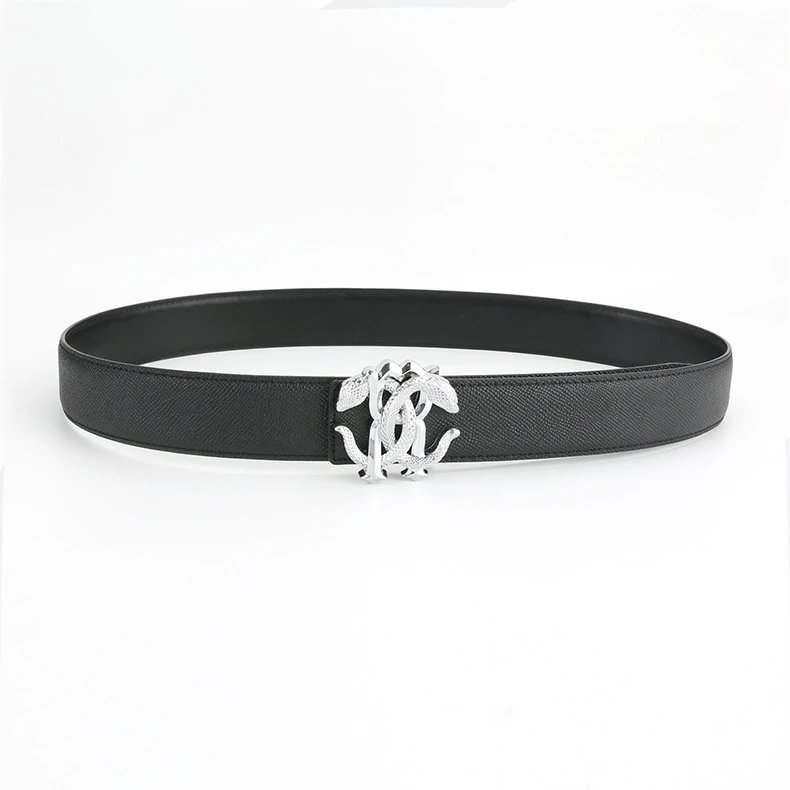Roberto Cavalli Black Leather Belt