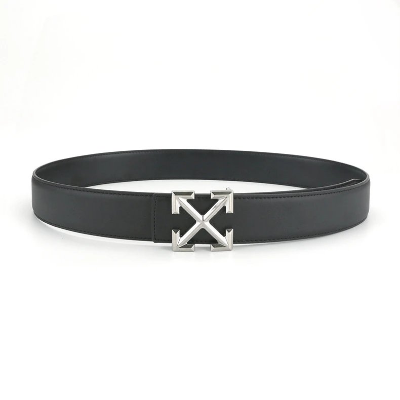 Off-White Black Leather Belt