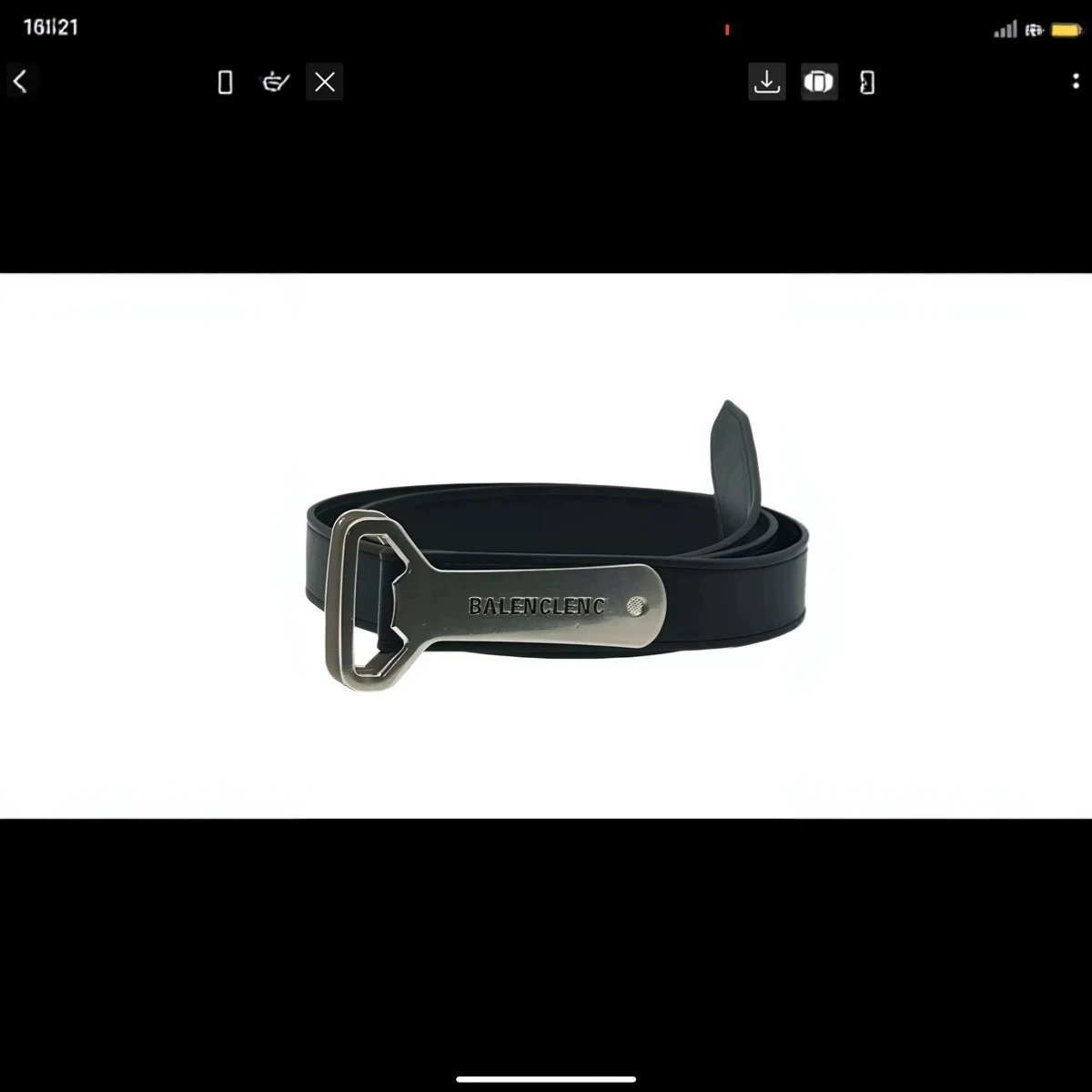 Balenciaga Black Leather Belt