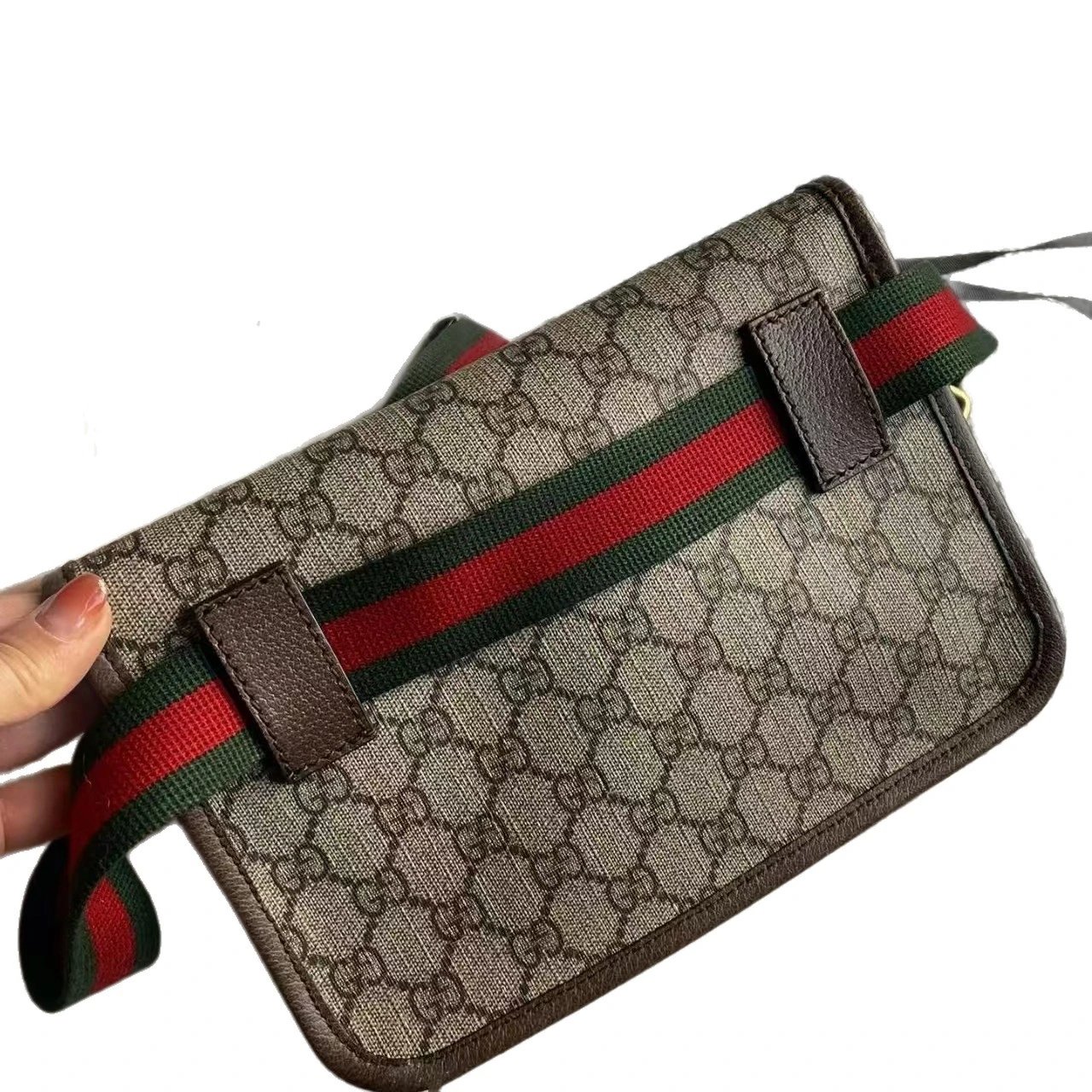 Gucci Beige Web Stripe Belt Bag
