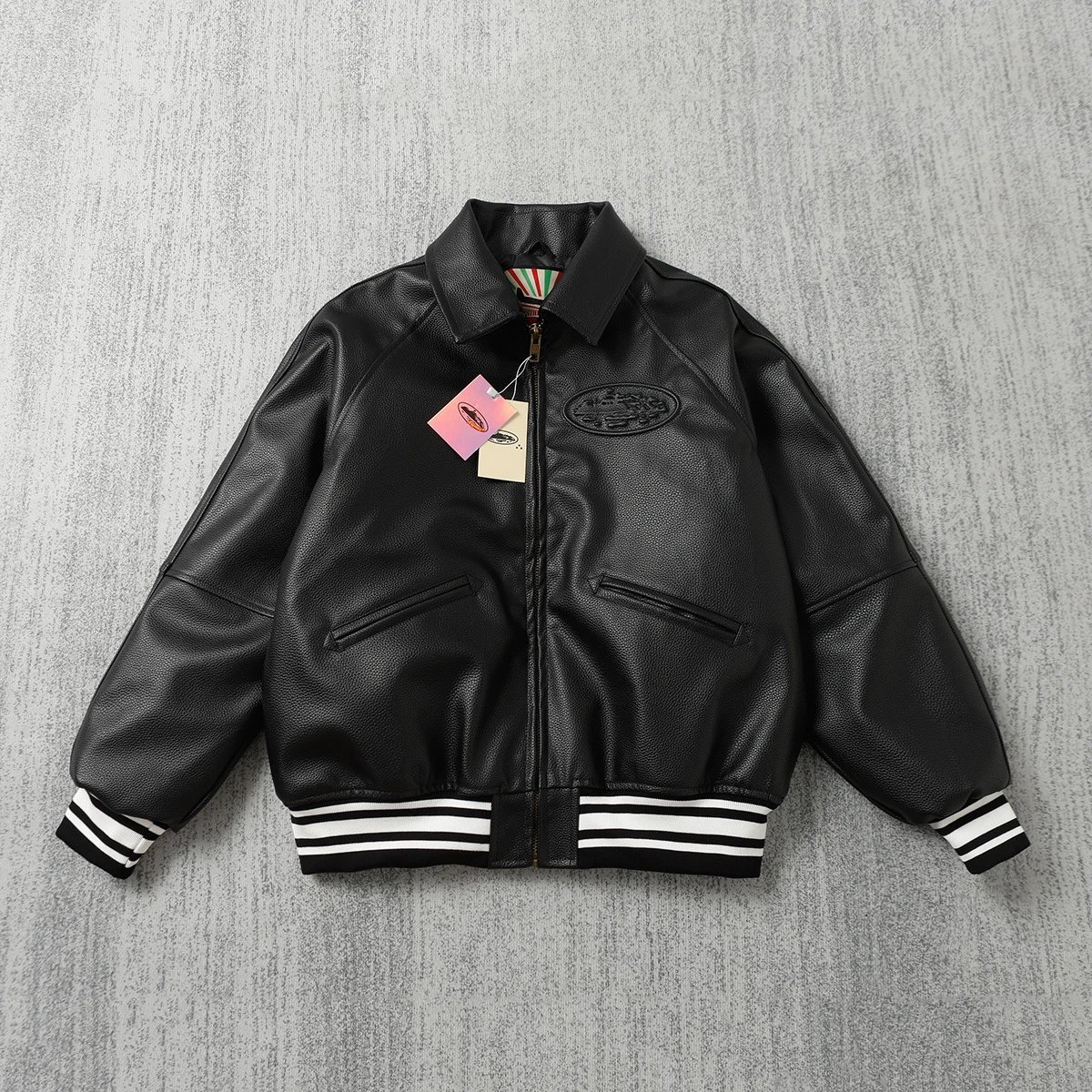 Cor Street Brand Streetwear PU Leather Padded Jacket: w2clinks.com