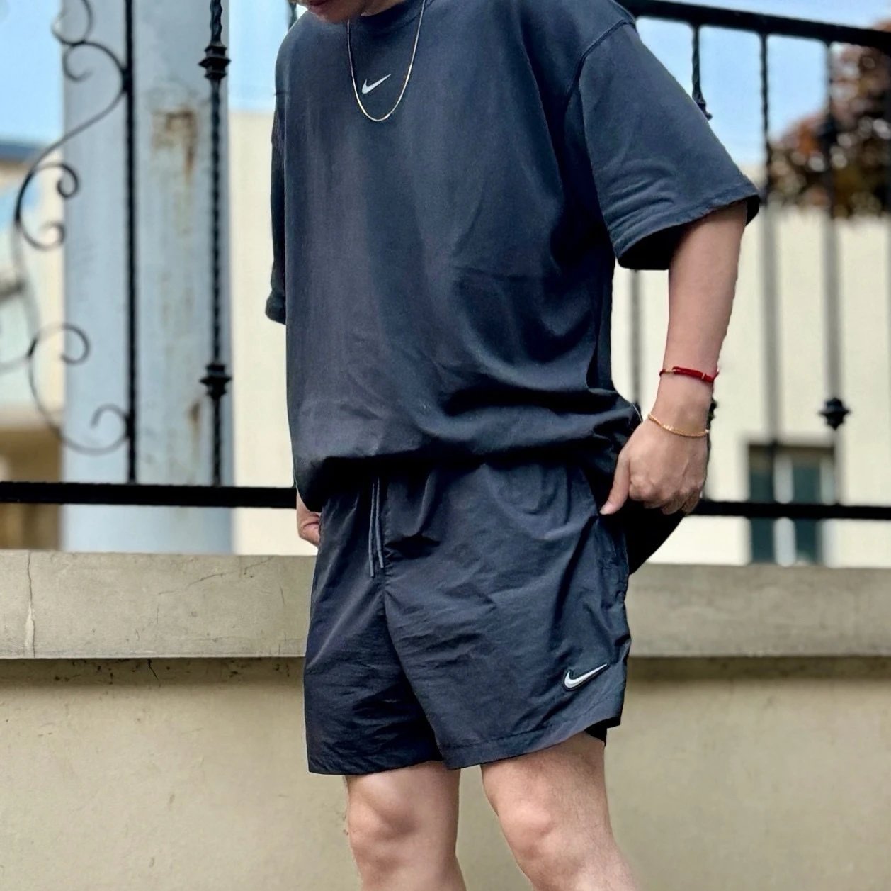 Nike Black Shorts with T-Shirt Set