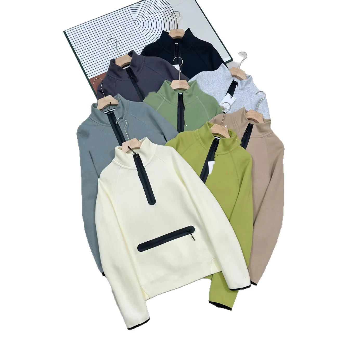 High Neck Zip-Up Swe