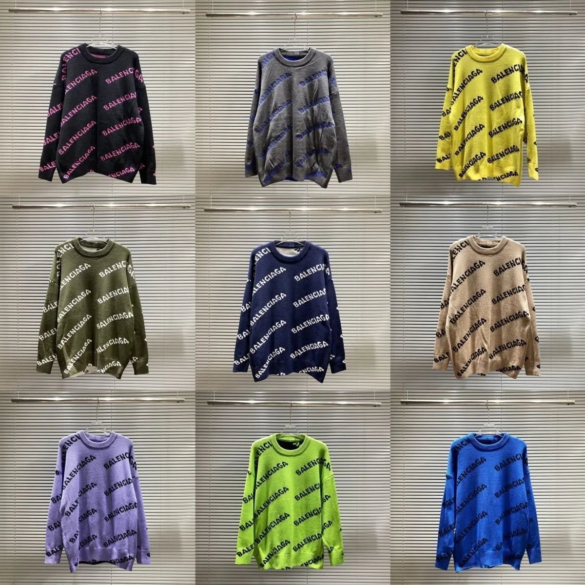 Balenciaga Colorful Logo Sweaters
