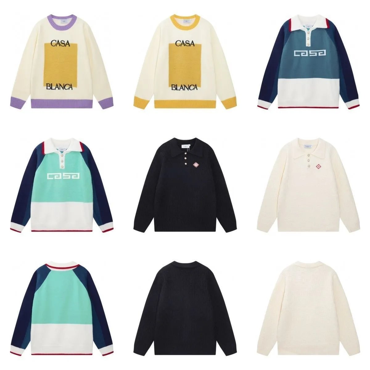 Casa Blanca Colorblock Knit Sweater and Polo Shirts Collection