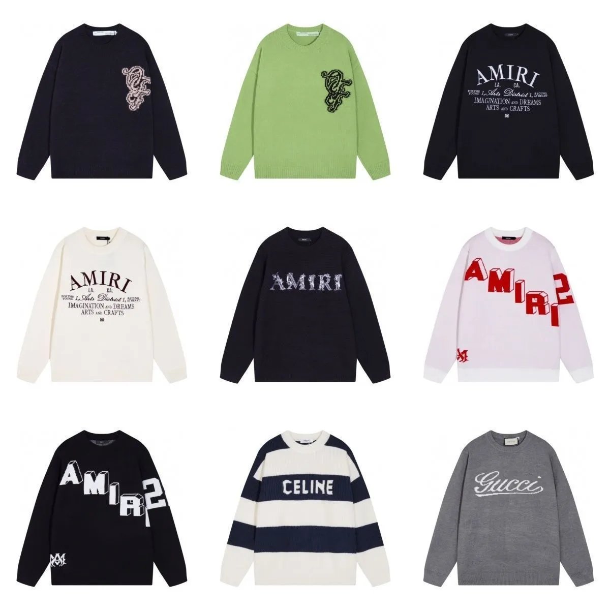 Amiri Black Long Sleeve Sweater