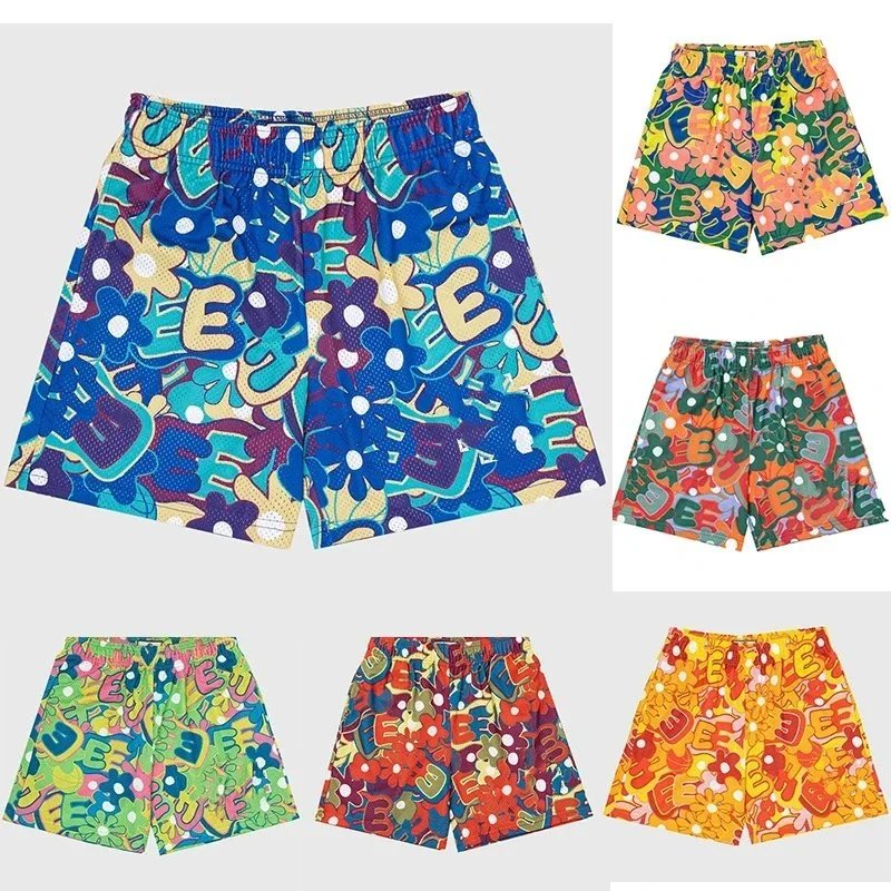 Euphoria Colorful Floral Mesh Shorts